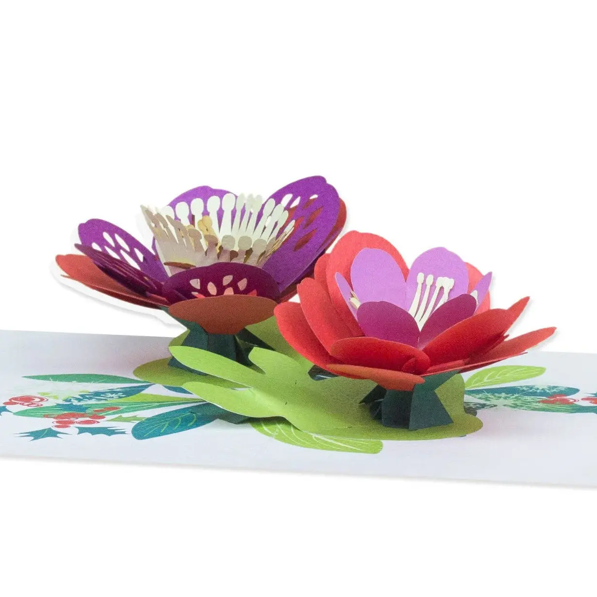 Flowers Blooming in Love 3D Pop Up Greeting Card