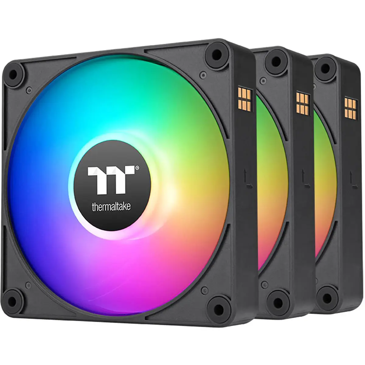 Thermaltake CT140 EX 140mm ARGB Sync PC Cooling Fans (3-Pack, Black) - PC Fans with RGB Lighting for Gamers/Enthusiasts