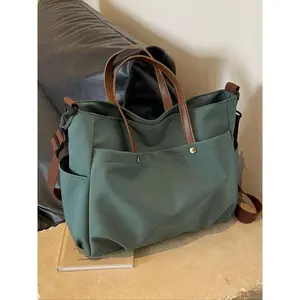 Men’s minimalist large-capacity shoulder bag — casual tote for fall, going out, dating, shopping, office, and class