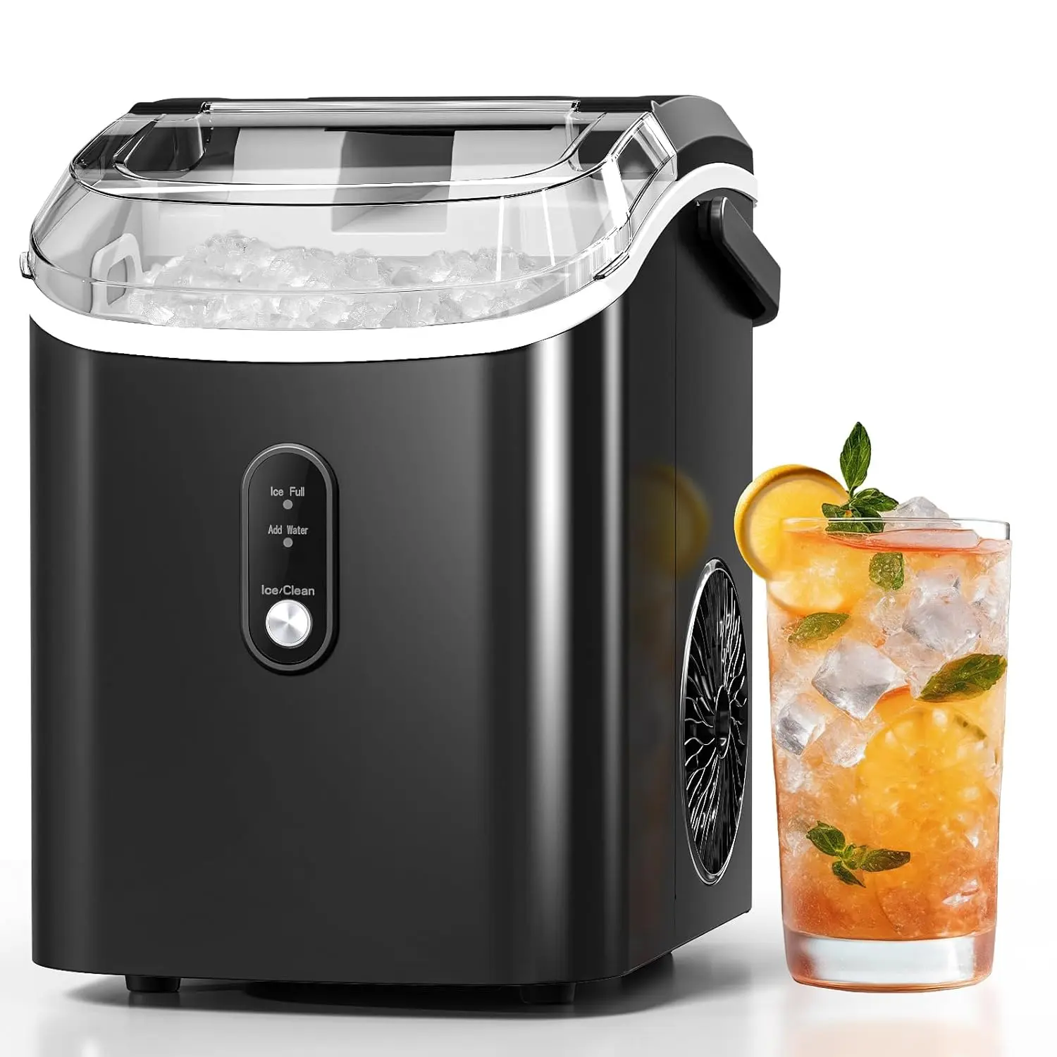 Xbeauty Ice Maker, Eco Portable Counter Ice Maker - 9 Ice Cubes in 6 Minutes, 33 lbs Daily Output, with Ice Bag, Scoop and Basket, for Kitchen, Office, Bar, Party, Black summerwins
