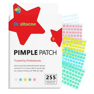 Pimple Patches for Face, Star Hydrocolloid Acne Patches Professional 255 ct. (8/10/12/14/16mm) Suit Various Blemish, Cute Spot Stickers Invisible Zit Absorbing, Tea Tree