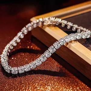 Tennis Bracelet for Men Women 3mm-6mm D Color VVS Round Cut Bracelet with Gift Box jewelry