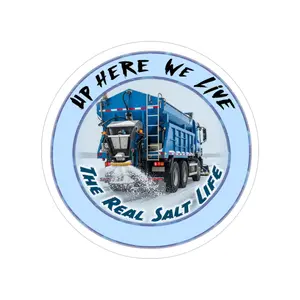 Transparent Outdoor Sticker, Snow Plow Enthusiast, The Real Salt Life, Winter Decor, Truck Lover Gift, Outdoor Adventure
