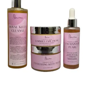 Kitty Potion Intimate Skincare Kit.   Includes Luminous Fade Cream, Enchanted Pearl yoni oil, Exfoliating Kitty Polish and Royal Kitty Cleanse-