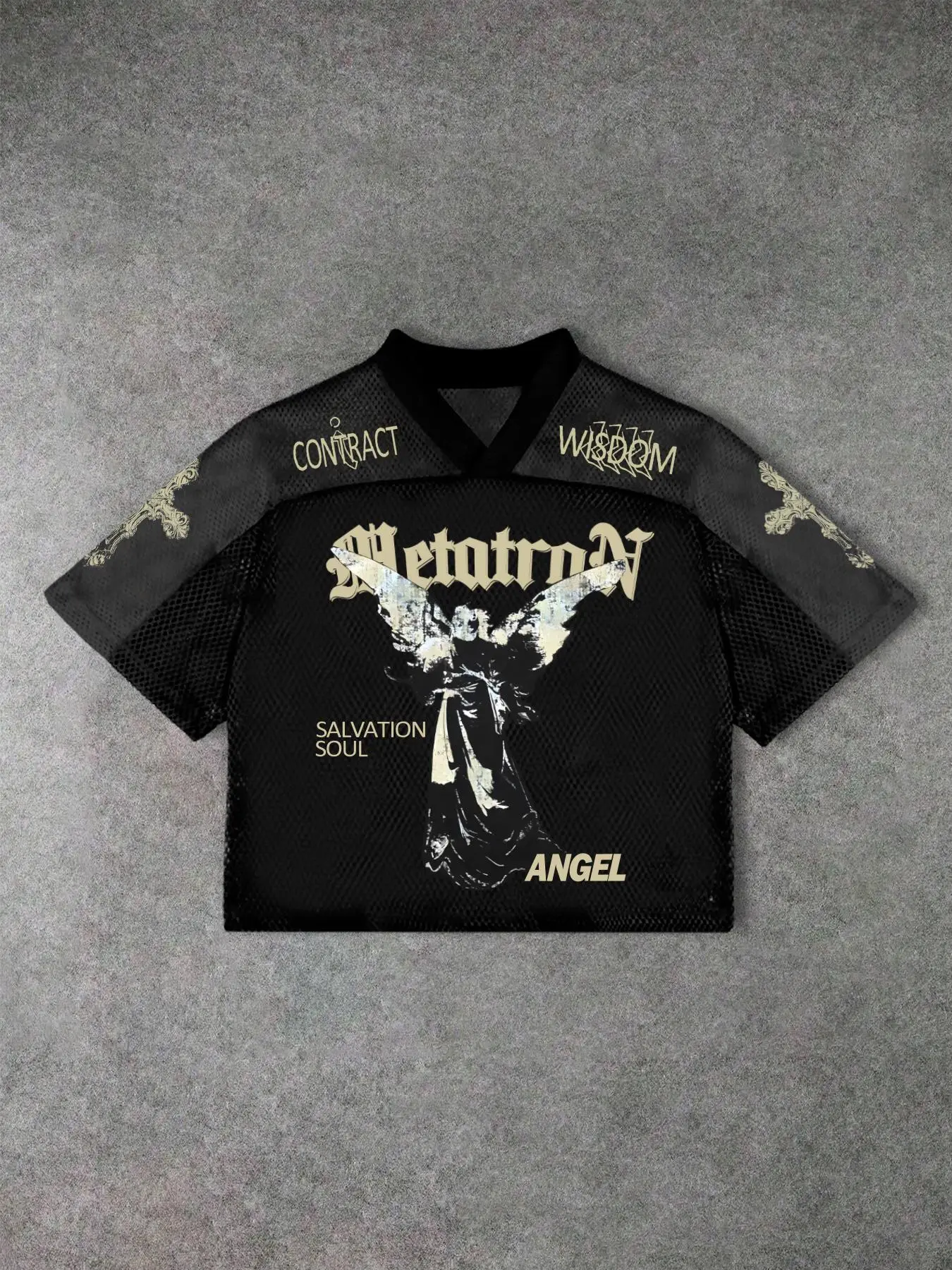 Men's Angel Print Short Sleeve Graphic Tee, Loose Casual Fashion T-shirt for Summer, Men's Top for Daily Wear, Tropical