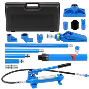 Garvee Upgraded-12 Ton Hydraulic Porta Power Kit – 26,455 lbs Heavy Duty Frame Repair Tool, 4.6 ft Leak-Proof Hose, Storage Case, Professional Jack for Car, Truck, Garage Maintenance