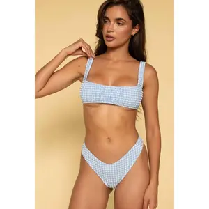 Peri Micro Gingham Lulu (Zig-Zag Stitch) Bikini Bottom