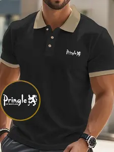 Revolutionize Your Style with Scottish Lion Design Polo Shirt, Short Sleeve Slim-Fit Casual Wear for Spring & Fall, Unique Print Pattern