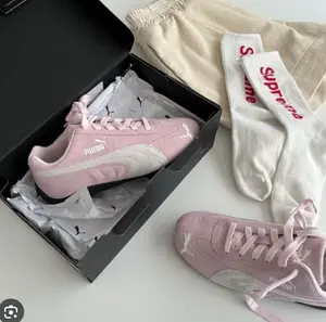 Pink White Running Sneakers – Comfortable Casual Athletic Shoes for Men Women Streetwear Style
