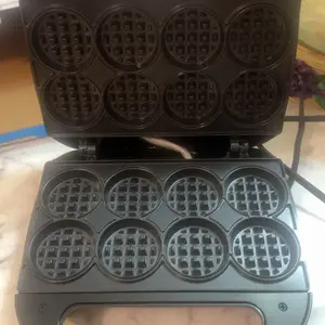 OSTBA Mini Waffle Maker: 750W Powerful Heating, Cooks 8 Waffles at Once, Fast & Even Cooking, Non-Stick & Easy Clean, Compact & Portable for Family Breakfast