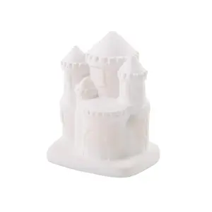 4" x 5" DIY White Unglazed Ceramic Sandcastles – 6 Pc.