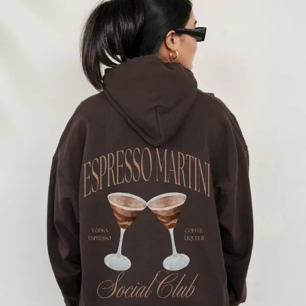 Cocktail-Inspired Hoodie - Trendy Cocktail Social Club Hoodie