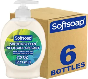 Softsoap Moisturizing Liquid Hand Soap, Soothing Clean Aloe Vera - 7.5 Fl Oz (Pack of 6)