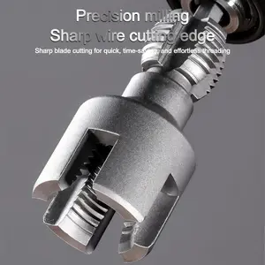 Integrated Internal & External Pipe Threading Tool, Electric Drill Compatible Pvc Pipe Threader Kit, 1/2" and 3/4'' Internal External Rethreading Maker (Upgrade, 1/2"+3/4")