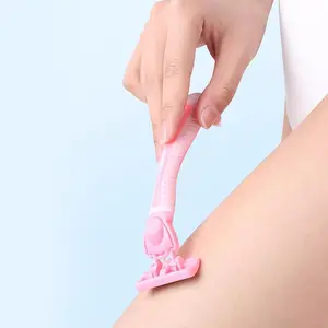 2 Pieces Unisex Double Edge Manual Shaving Razor, Comfortable Non-slip Grip Shaver Tool, Multipurpose Body Hair Remover for Face, Legs, Underarms and Private Area, Universal Daily Grooming Shaving Tool for Men and Women