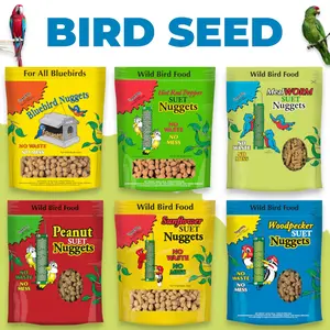 Wild Bird Suet Nuggets, 27 oz - No-Melt, Mess-Free High Energy Nutrition Blend with Berry, Mealworm for Woodpeckers, Bluebirds & More