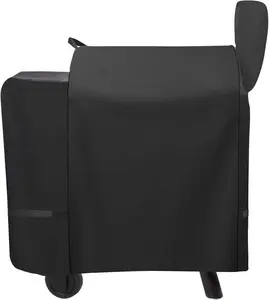 Outdoor 600D Heavy Duty  Pellet Grill Cover for Traeger Pro 22 575 Series,Texas,Z Grill 550B etc.,Full Length All Weather Protection Grill Cover Compatible with Traeger Pro 22 Cover,Black