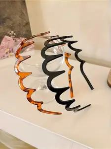 Y2K Zig Zag Headband for Women, Non-Slip Wavy Hair Hoop, Vintage 90s Style, Effortless Volume, Everyday Hair Styling Accessory, Zigzag Headband