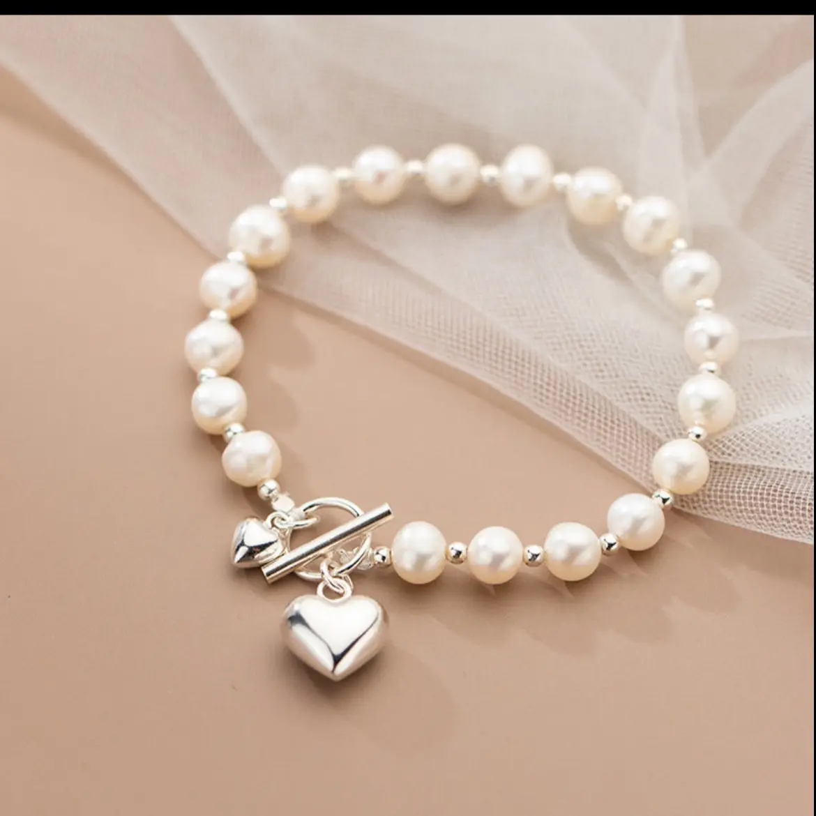 Pearl Adore Bracelet - authentic 925 silver -Elegant Women's Accessory-
