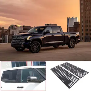 4-piece set of black aluminum alloy car pillar honeycomb trim panels for 2022+ Toyota Tundra