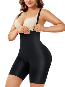 Women's High Waist Seamless Bodysuit Shapewear Panties, High Waist Support, Removable Straps, Lightweight Thin, No-Trace Anti-Slip, Bottom Opening, Smooth, Fit, Womenswear, Normal Type, Underwear