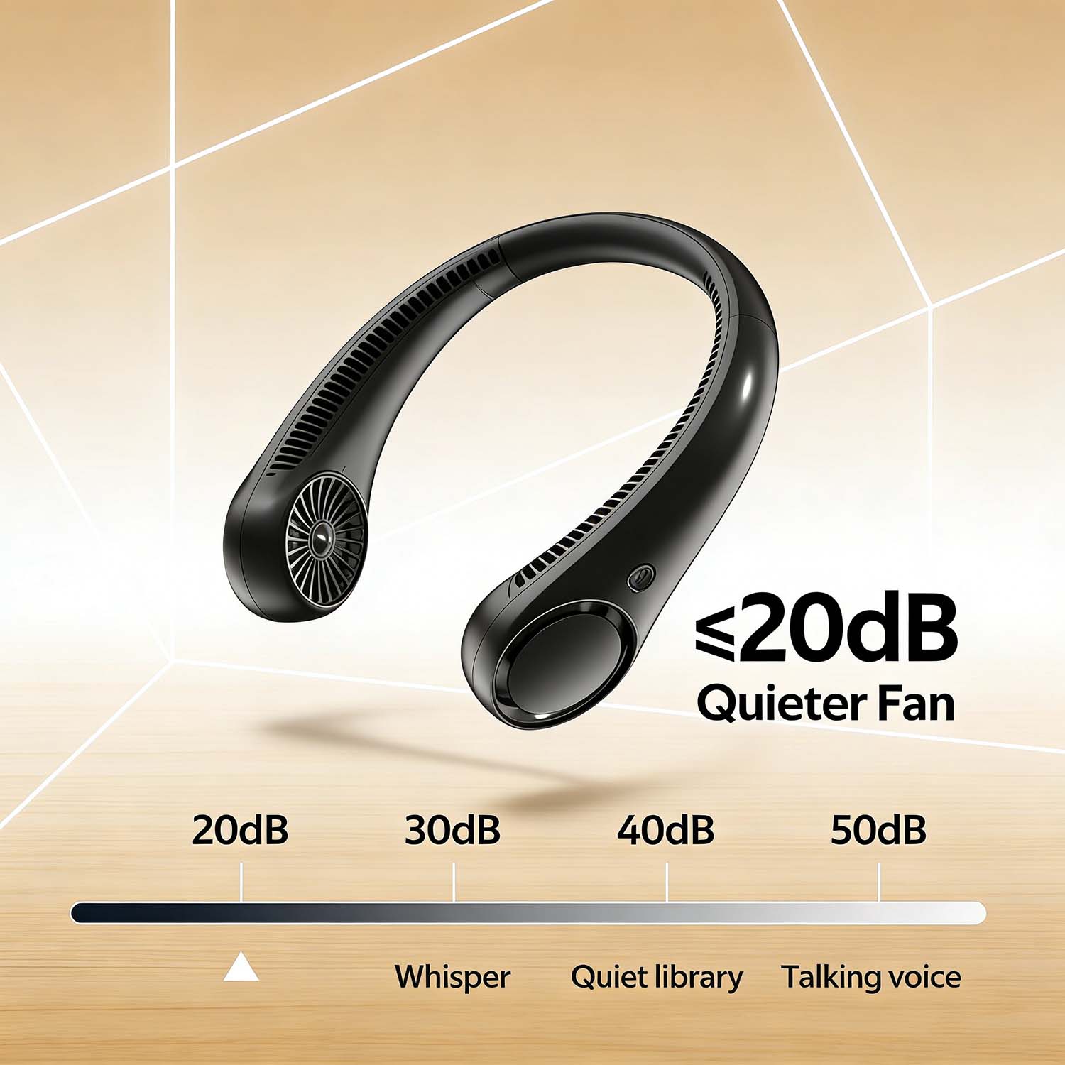 Portable Neck Fan, Hands Free Bladeless Design, 360° Surround Cooling Personal Fan, Quiet Wearable Fan for Indoor Outdoor Activities, Ideal Birthday Gifts for Men Women