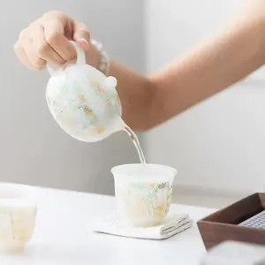 Handmade Custom White Jade Teapot