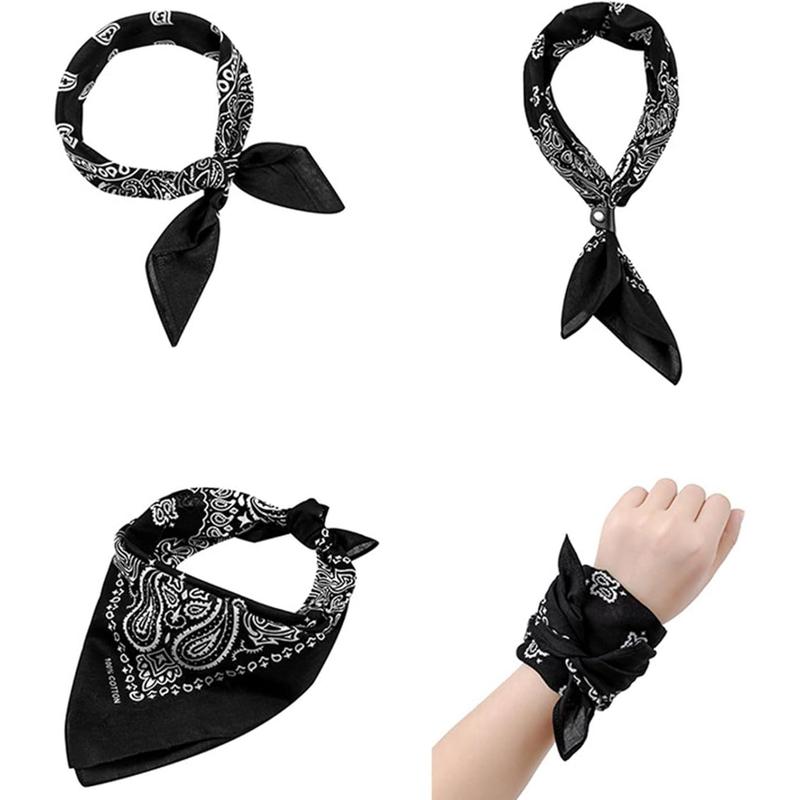 16-30 Pieces Unisex Paisley Bandanas Bulk Multi-Purpose Headband Cowboy  Wrap Scarf for Women Men Boys Girls