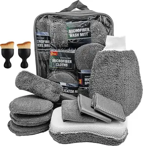 11Pcs Car Cleaning Kit, Includes Tire Brush, Microfiber Cleaning Gloves, Scraper Pad And Detail Sponges For Interior & Exterior Care, An Excellent Choice For Car Cleaning