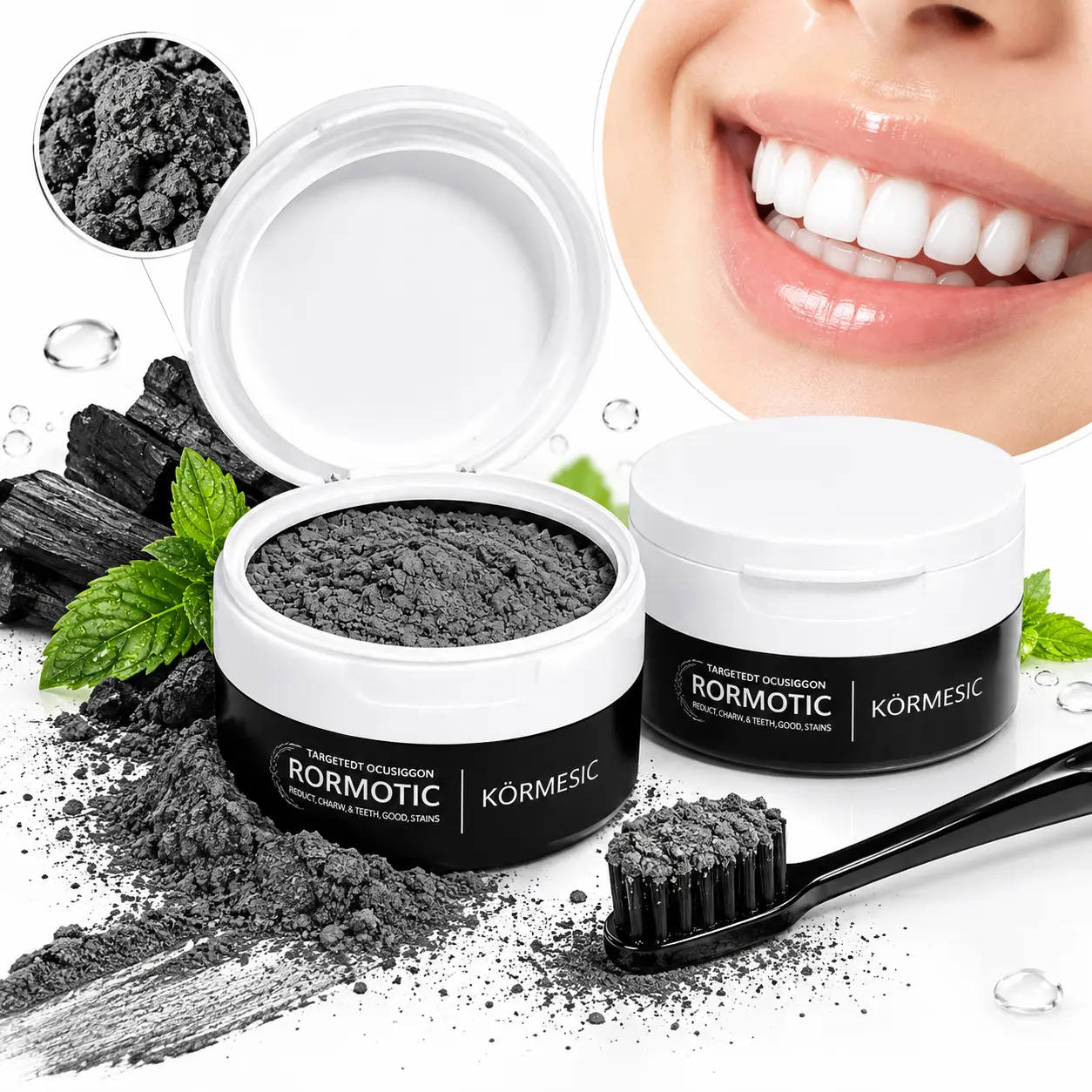 Bamboo Charcoal Toothpowder - Adult Oral Care Product with Natural Gentle Formula, Whitening, Oral Stain Remover, Teeth Stain Cleaner, Enamel Boost, Fresh Breath (Contains Bamboo Charcoal)