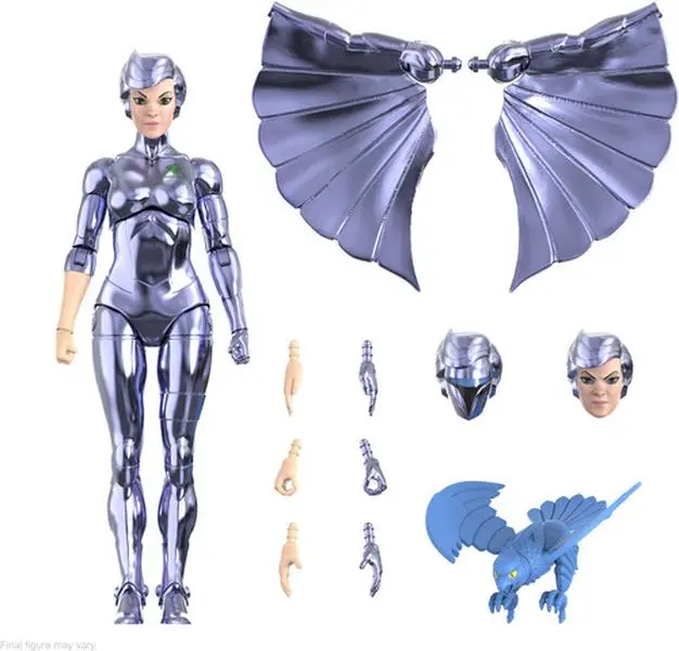 Super7 Silverhawks ULTIMATES! Wv4 - Steelheart (New Toy Version) 7-Inch Collectible Action Figurine, 1980s Vintage Toy Line with Interchangeable Wings [COLLECTIBLES]