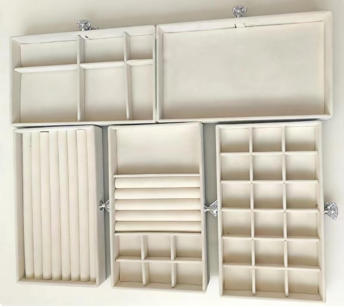 5 Drawer Acrylic Jewelry Box Organizer with Clear Lid | Velvet Lined Jewelry Storage Case with Crystal Knobs | Large Jewelry Armoire for Earrings, Rings, Necklaces, Bracelets #JewelryOrganizer #JewelryBox