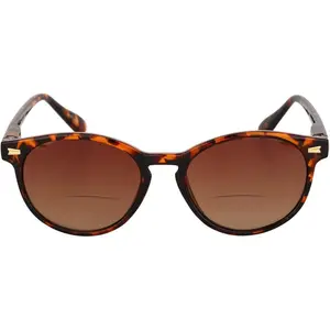 Polarized Bifocal Sunglasses 'The Brilliance' Round Frame Unisex Sun Readers - Spring Hinges & UV400 Protection