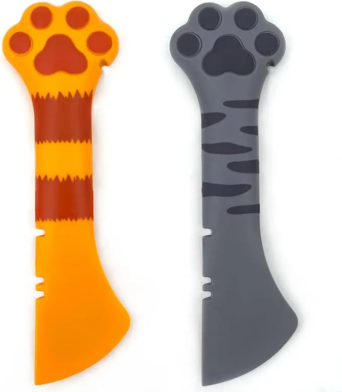 Dog Cat Wet Food Spoon, Mini Spatula for Pet Canned Food,  Spoons for Animal Feeding, Small Jars Spatulas, Easy Clean Scraper for Dog Food Cans （2 Spoons）