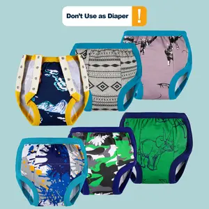6-Pack Toddler Training Underwear with Side Snaps – Soft 100% Cotton Potty Trainer Pants for Boys & Girls Aged 2T to 4T