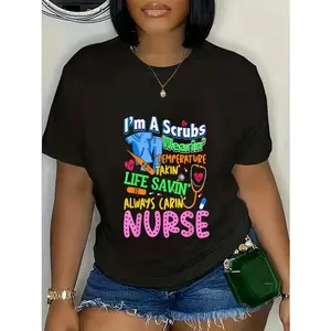 GGOR 100% Cotton Nurse Job Definition Love Nursing Nursing School Nurse Job T-Shirt