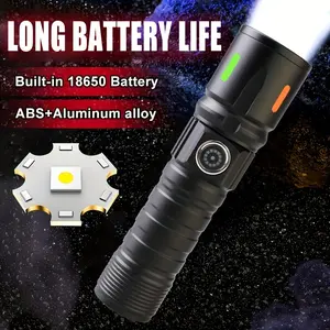 LED Flashlight Rechargeable, 3500 Lumens Super Bright Flashlight Light, 3 Mode, XHP50 Tactical Flashlight for Outdoor Camping Emergency, Hiking Lighting, Task Lighting