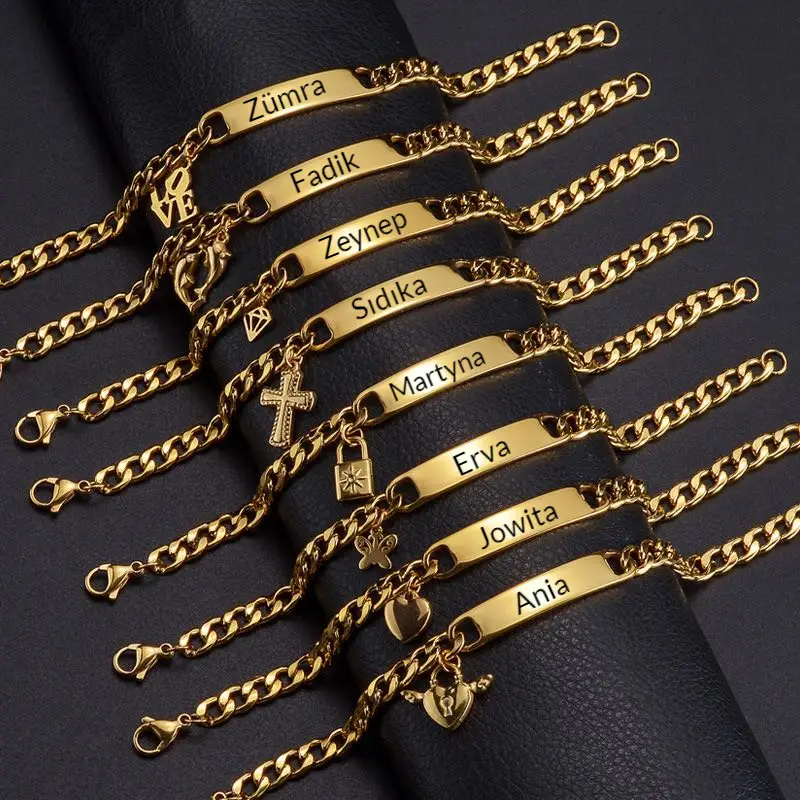 Custom DIY Lettering Name Titanium Steel Glossy Rose Butterfly Fish, For Men Women Mothers,Relatives,Holiday,Birthday,Wedding,Classmates,Graduation,De