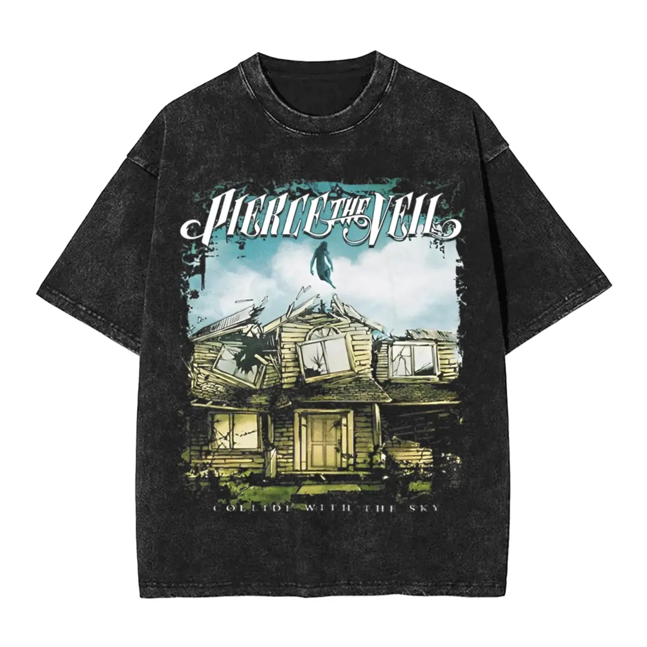 Pierce The Veil T Shirts, Hip Hop Cotton Harajuku T-Shirt Pop Punk Band Music for Men Women Tops Streetwear Printed Tees Gift for Fans