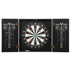 Viper Hideaway Dartboard Cabinet with Reversible Traditional and Baseball Dartboard Viper Hideaway Dartboard Cabinet with Reversible Traditional and Baseball Dartboard