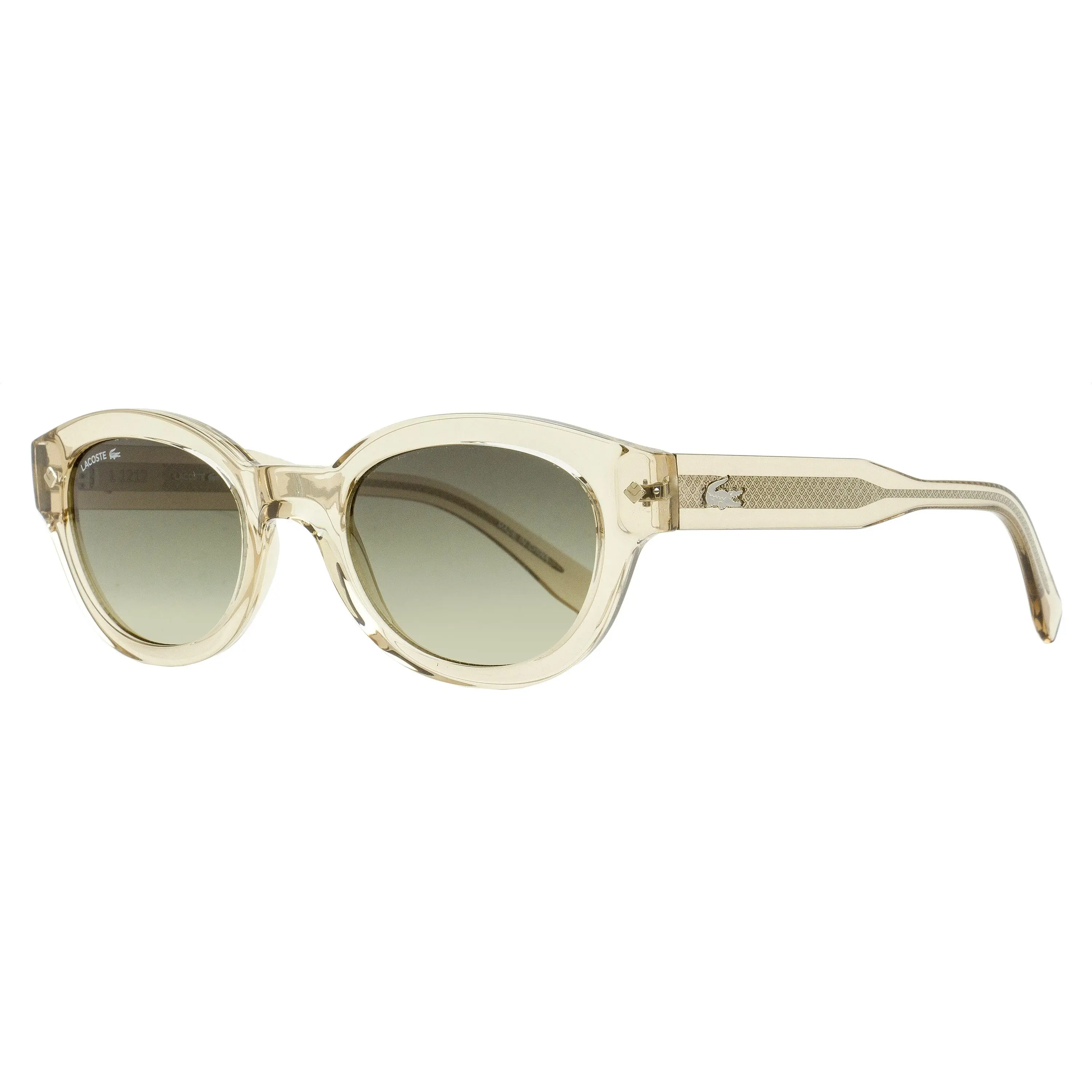 Lacoste L.12.12 Trim Oval Frame Women's Sunglasses L6024S 264 Beige 52mm - Stylish Accessory, UV Protection, Casual & Chic Design, Stylish Accessories, Casual Women's Sunglasses, Chic Women's Sunglasses