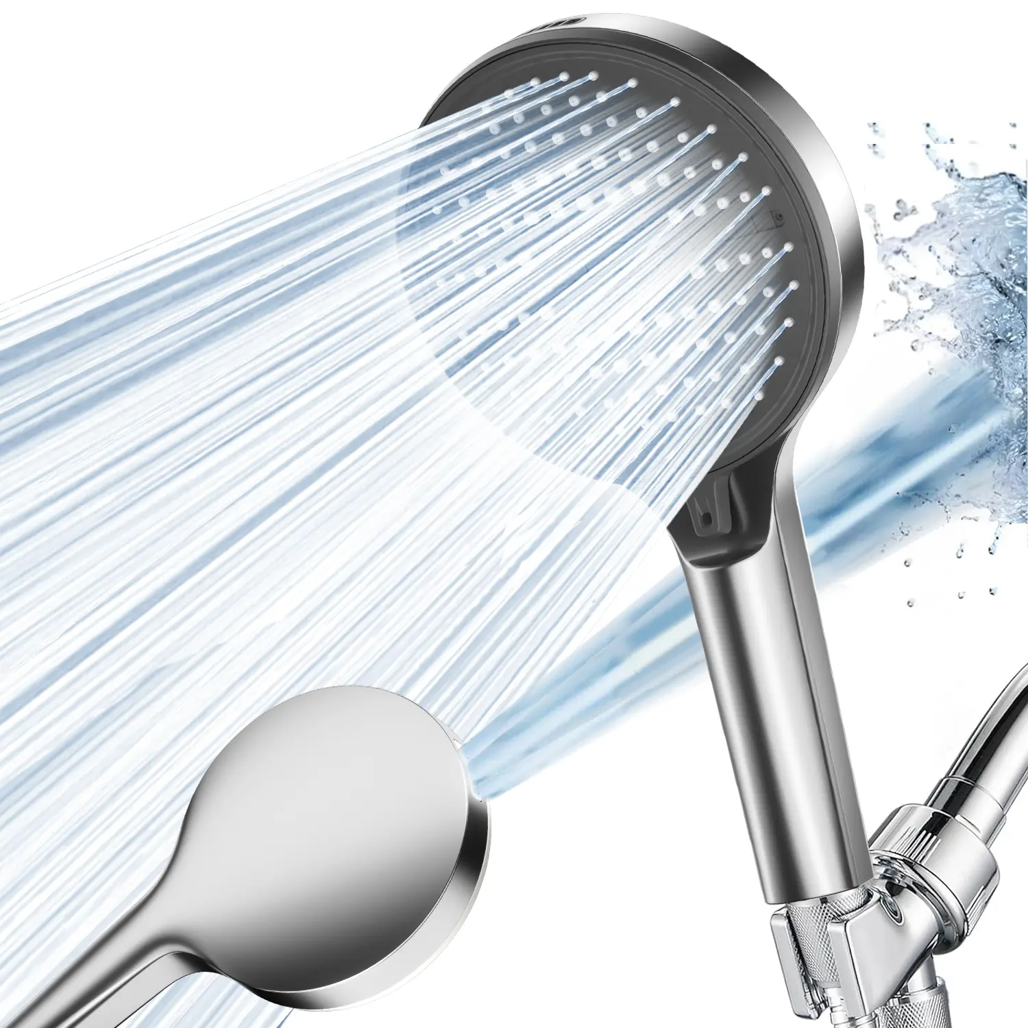 Handheld Pressure Rainfall Shower Head - 6 Mode Powerful Shower Heads High Pressure, Power-Enhanced High Flow Home Improvement Bathroom Fixture, Pressure Rainfall Showerhead