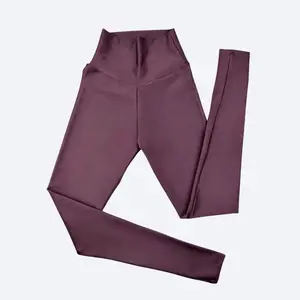 Siena Taupe Purple High-Waisted Fitness Leggings