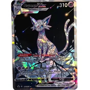 Espeon VMAX Moonpeon Stained-Glass  Design and Fractal-Glass Finish Display Art Card