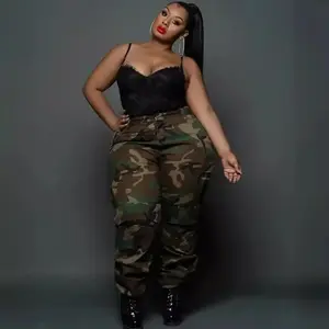 New Street Casual Sports Camouflage Print Plus Size Pants Camo Baggy Jogger Sweatpants