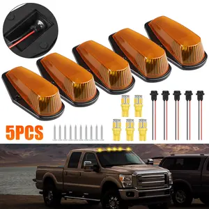 5Pcs For Ford F150 F250 F350 1980-1997 Roof Top Cab Lights Amber LED Marker Lamp