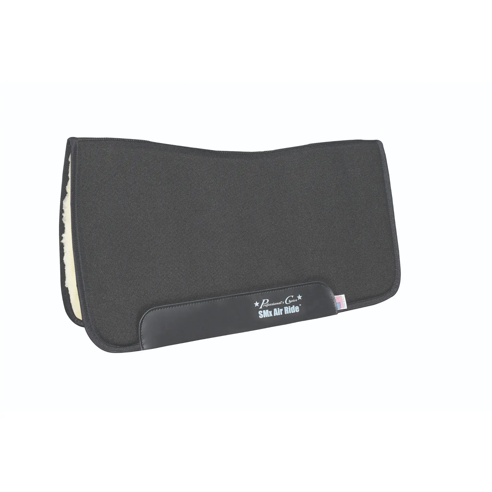 Professional's Choice SMx Air Ride All-Around Saddle Pad - 3/4 inch Core, Fleece Lining Black