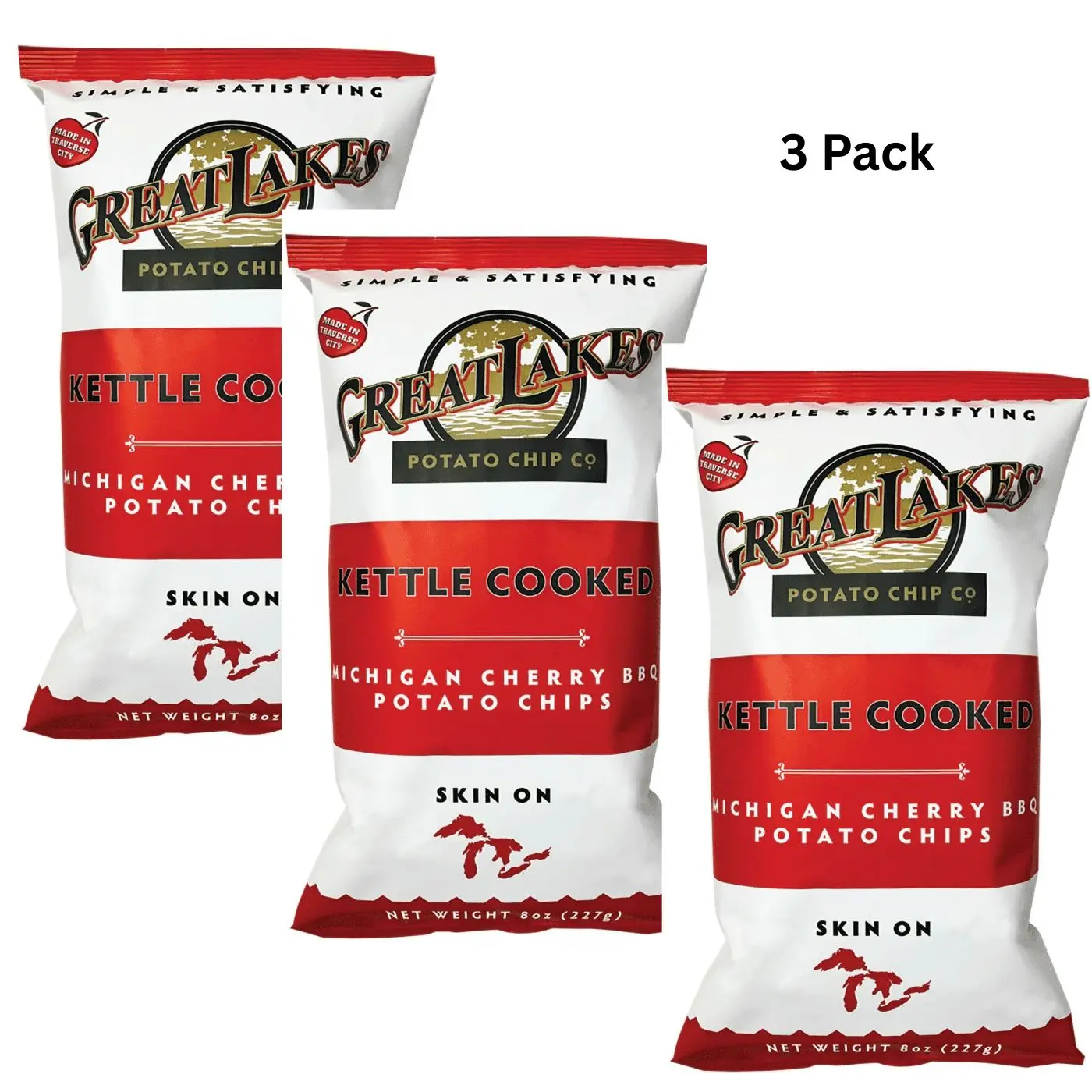 Great Lakes Potato Chips Cherry BBQ Potato Chips, 8 OZ