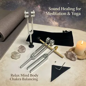 Aluminum Alloy Resonance Forks 128/256/512hz/528hz, Yoga Meditation Accessories Set, Three Pieces, Ideal for Various Uses