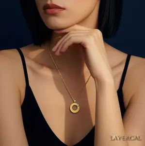 LG025 Golden Unity Pendant Necklace